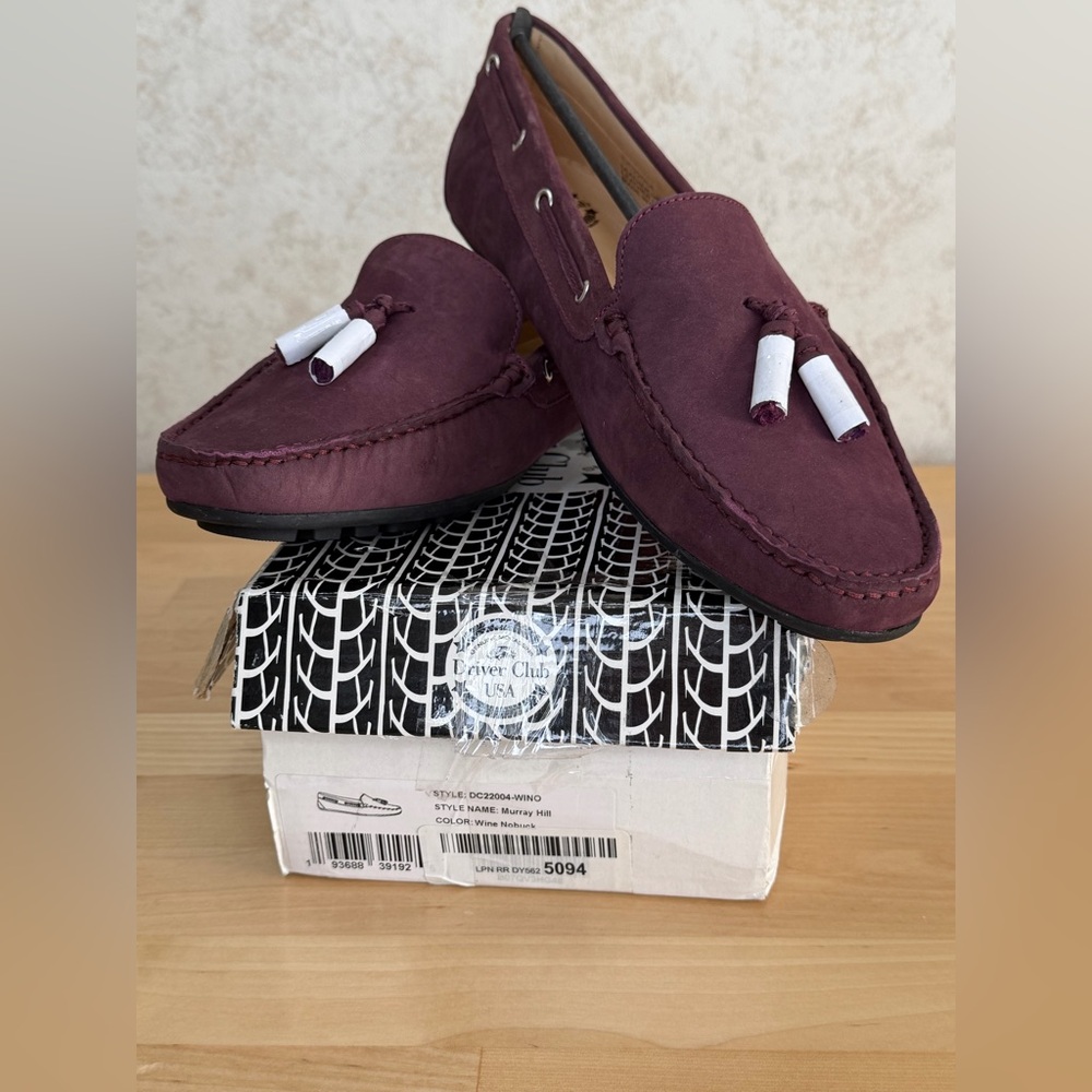 Driver Club USA Wine Driving Loafers Size 11 Womens Tassel Moccasins